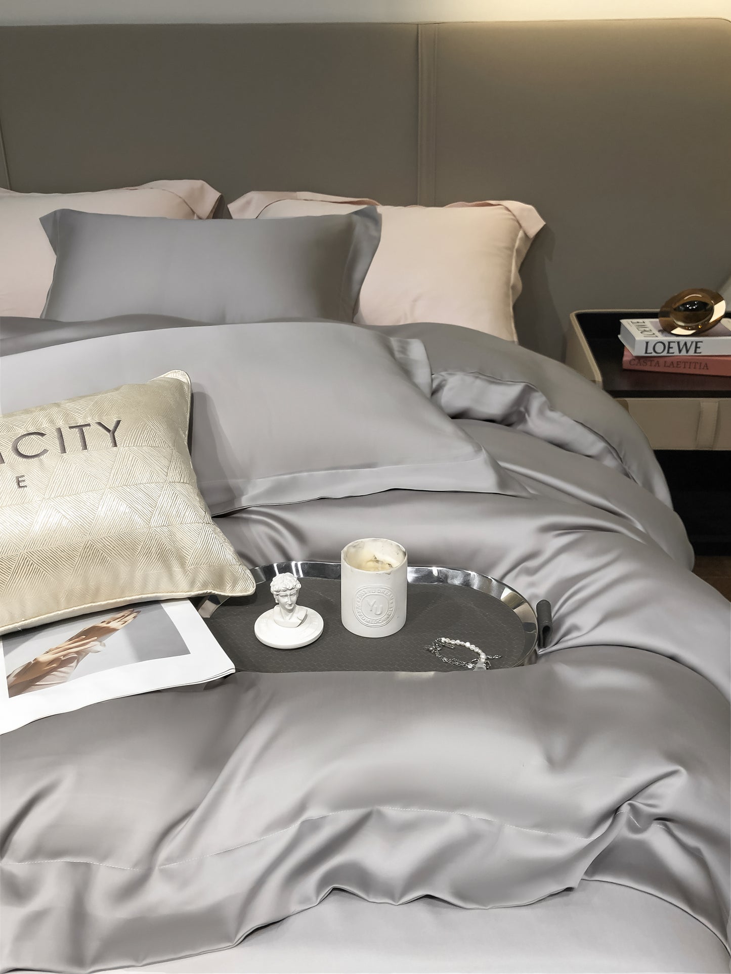 100% Tencel soft and skin-friendly four-piece bed set 06