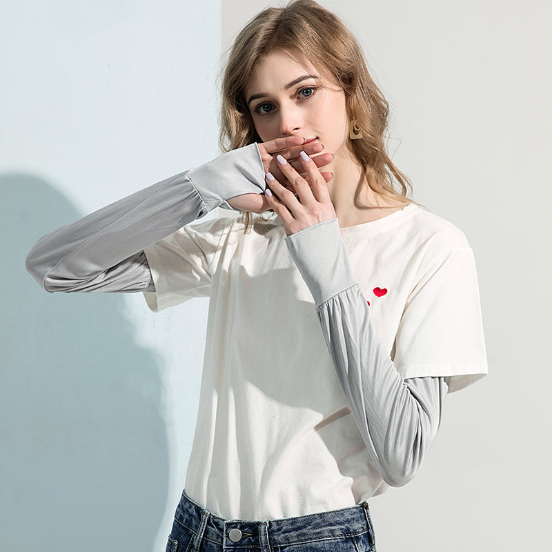 Silk-like Sun Protection Sleeves for Women