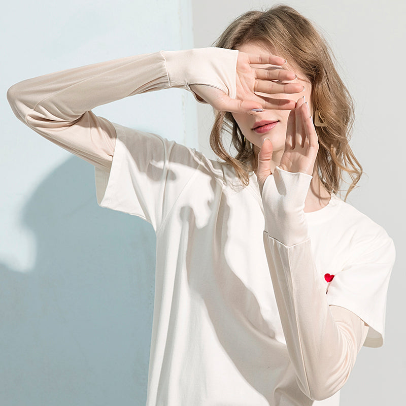 Silk-like Sun Protection Sleeves for Women