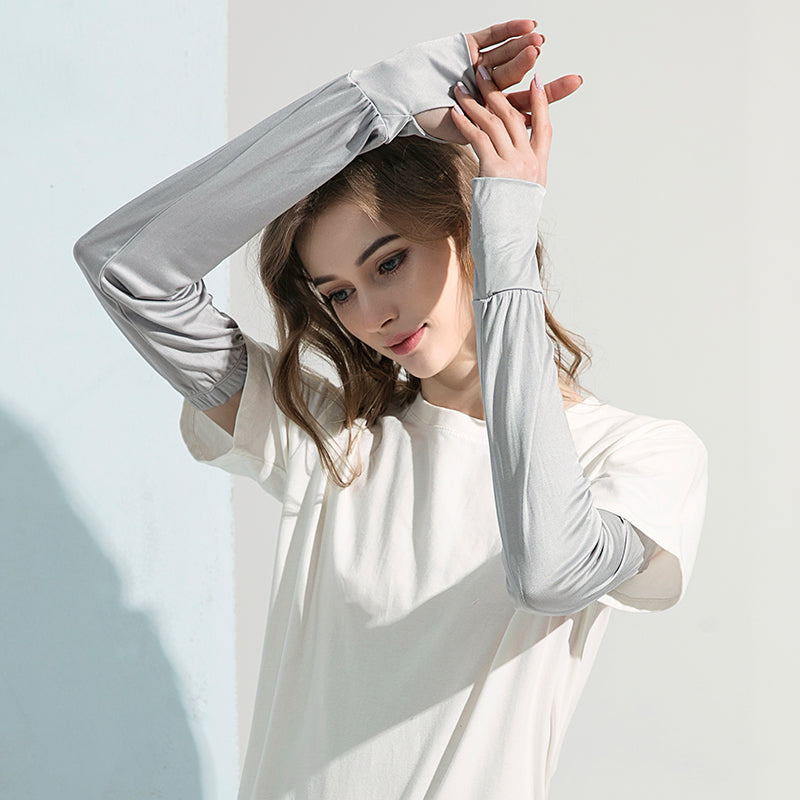 Silk-like Sun Protection Sleeves for Women