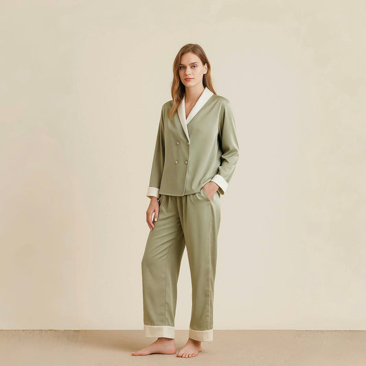 Fleece-Lined Thickened Homewear Long-Sleeve Set