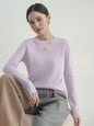 5 Colors Loose-Fit 100% Wool Women’s Crew Neck Seamless Knitted Sweater0506