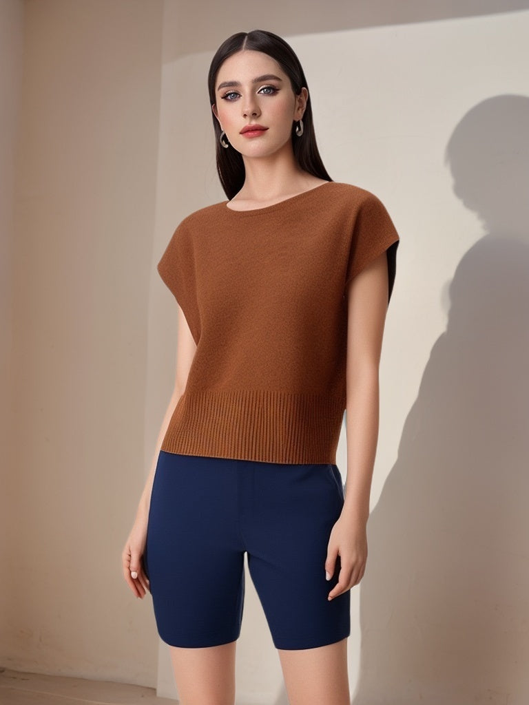 Seamless 100% Pure Wool Dropped Shoulder Sweater, Made from a Single Piece of Fabric 108