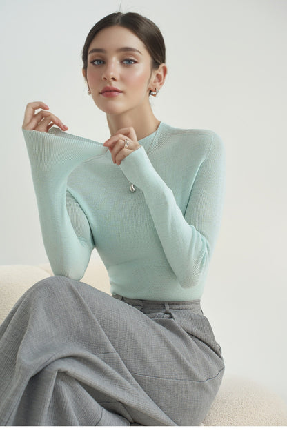 Half-Turtleneck Wool Base Layer Sweater 010