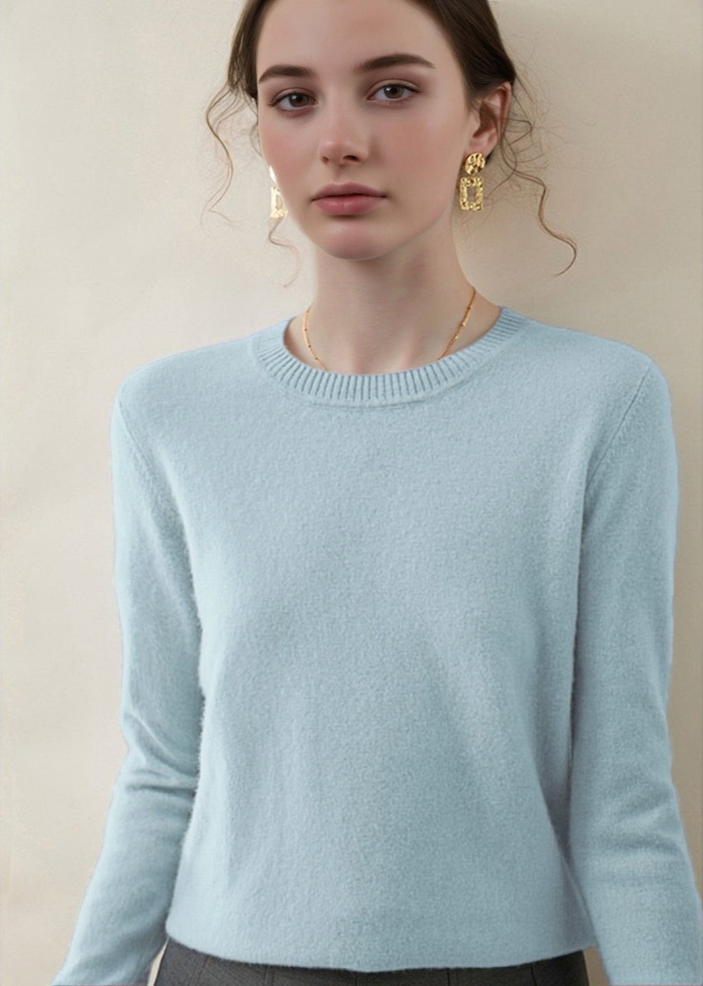 Seamless Woolen Sweater - Women’s 100% Pure Wool Base Layer Knitwear