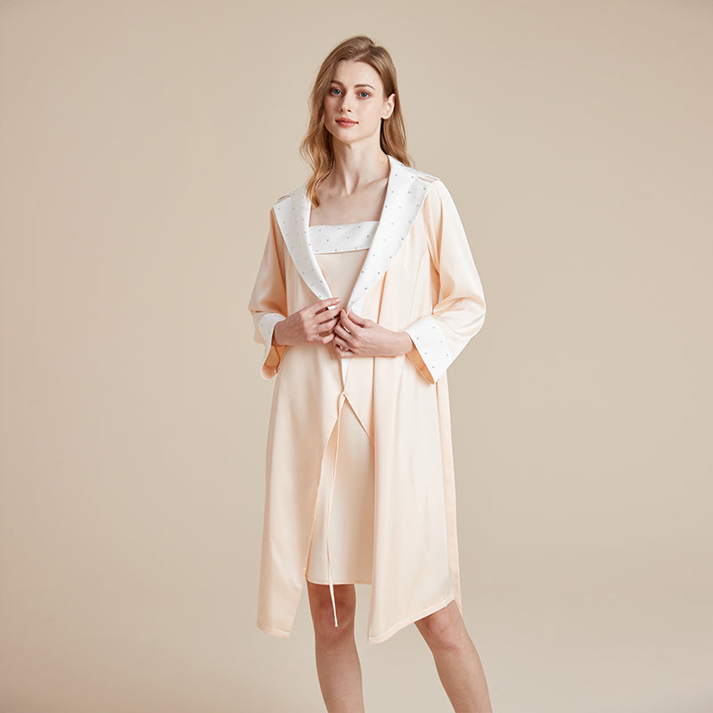 Rhinestone silky luxury robe – Mint Moment