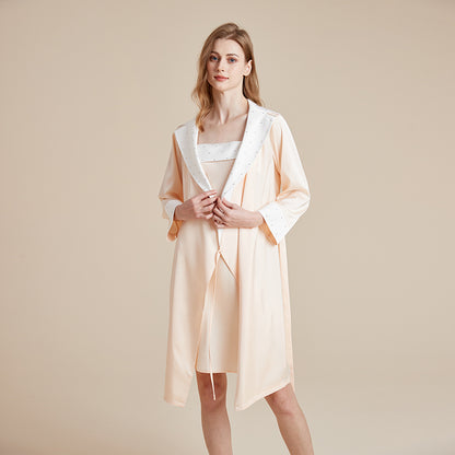 Rhinestone silky luxury robe