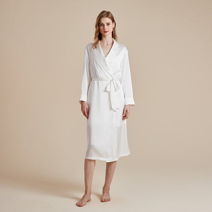 Rhinestone silky luxury robe