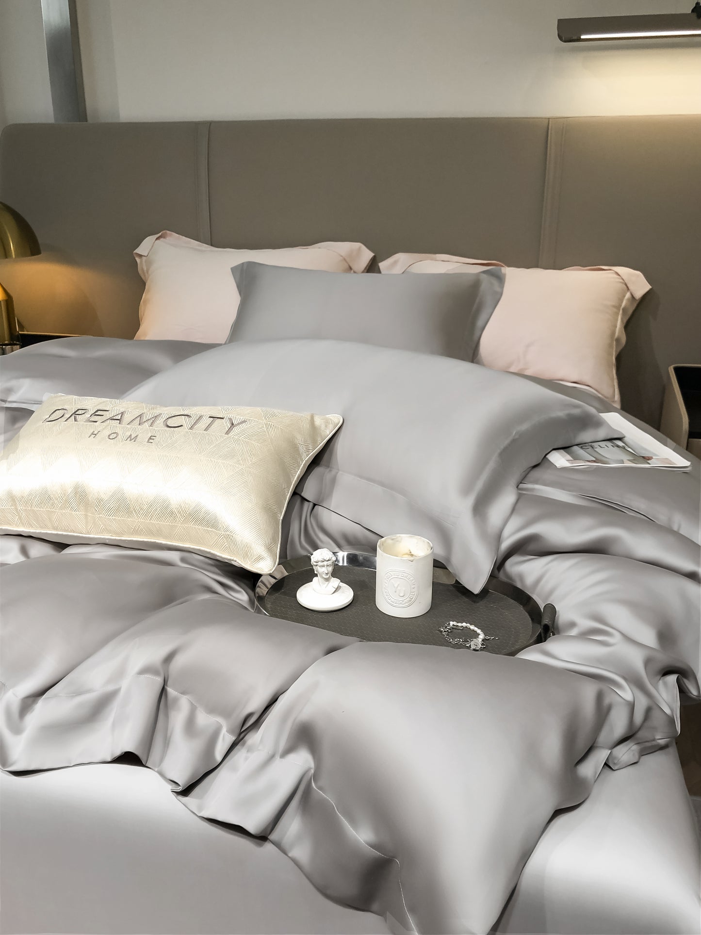 100% Tencel soft and skin-friendly four-piece bed set 06