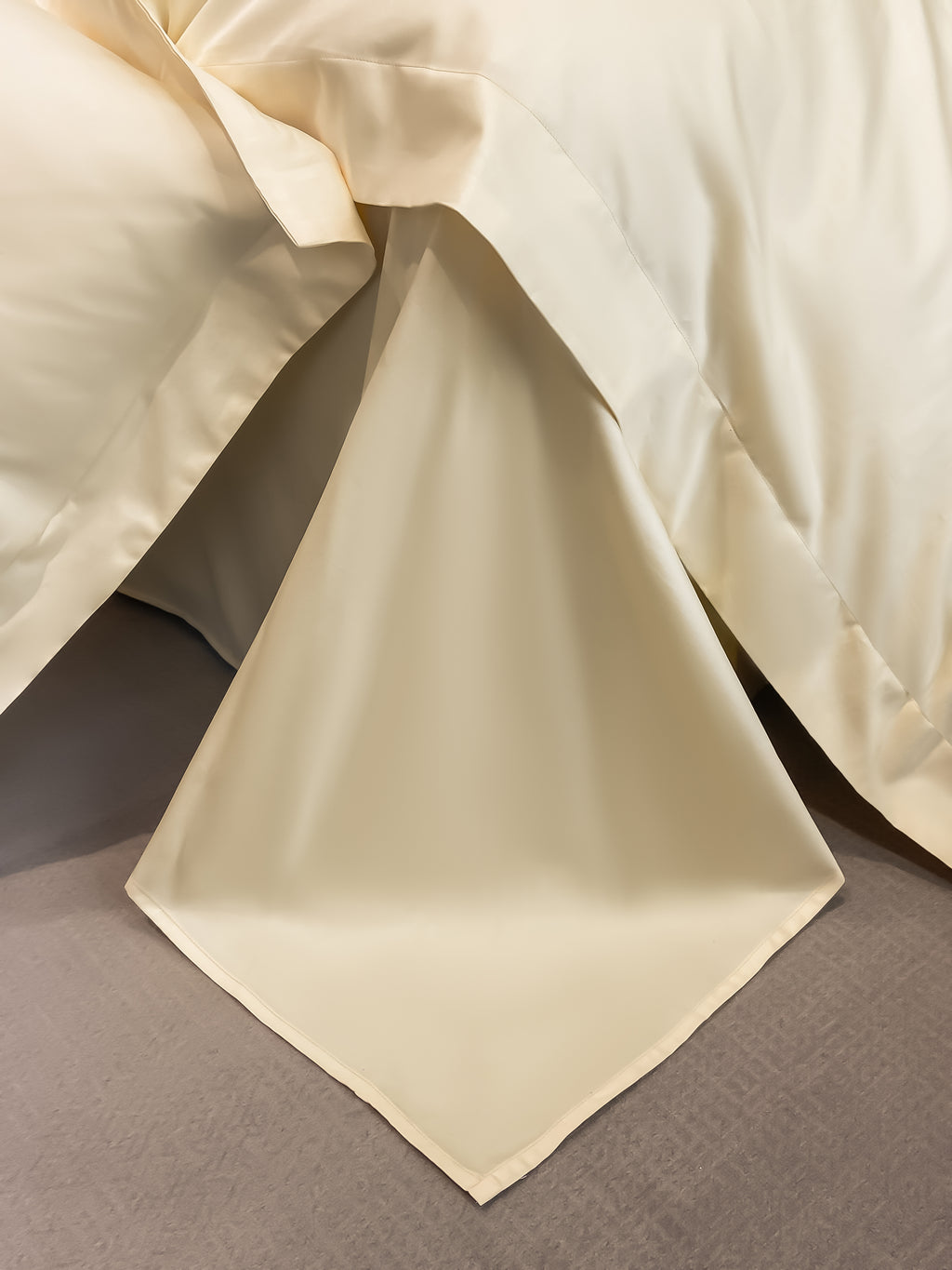 Luxurious and high-end 100-count long-staple cotton four-piece set of pure cotton high-quality bed sheets and quilt covers for sleeping naked——15 cheese yellow