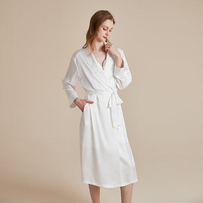 Rhinestone silky luxury robe