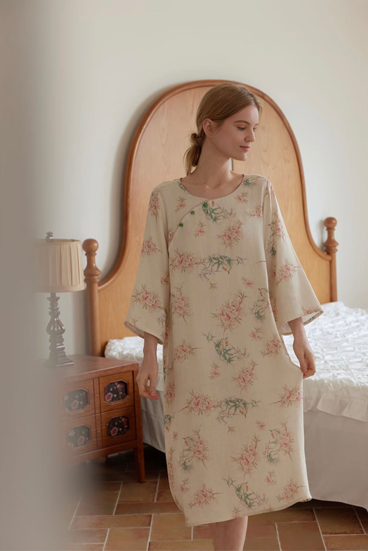 Luxe Bamboo Gauze Slip Dress