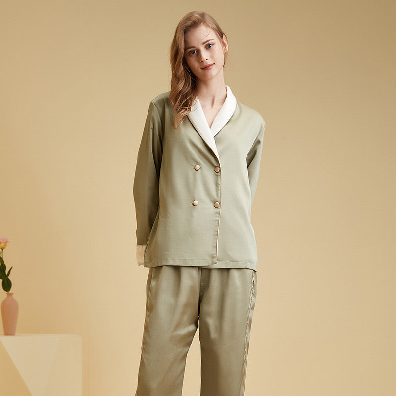 Fleece-Lined Thickened Homewear Long-Sleeve Set