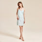 2024 summer silky draped ice silk suspender nightgown—206