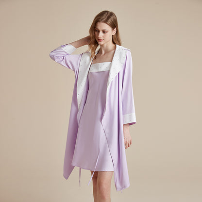 Rhinestone silky luxury robe