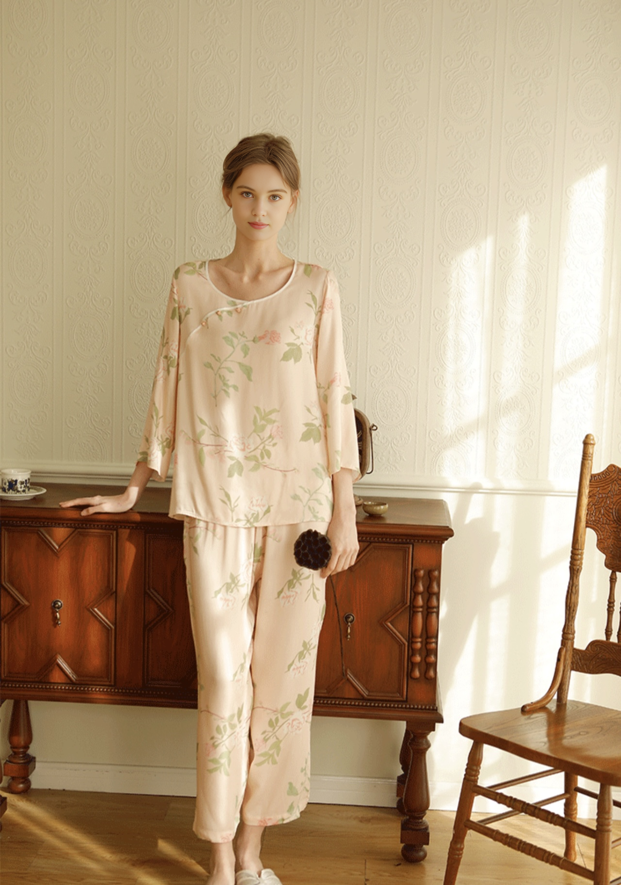 Luxe Bamboo Gauze Slip Pajama Set