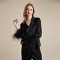 Summer ice silky French high-end pure feather home suit