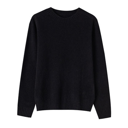 【Upgraded Fabric 】100% Wool Women’s Crew Neck Seamless Knitted Sweater