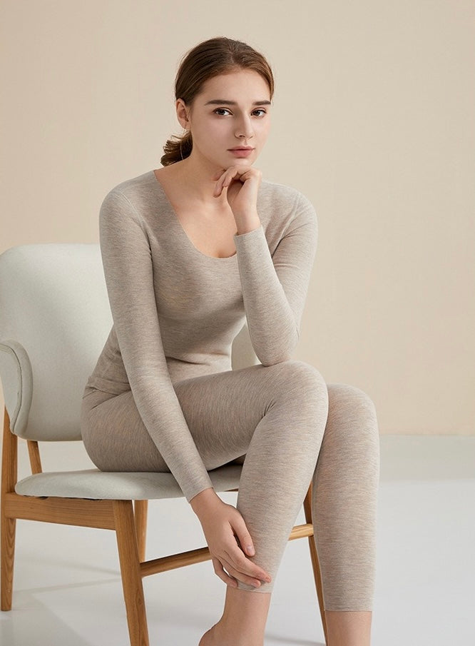 2024.1011 Double-sided Mulberry Silk Thermal Underwear Set