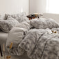 Winter Thickened Warm Four-Piece Bedding Set Made of Velvet, Including Coral Velvet Bed Sheet and Duvet Cover