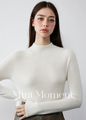 Black label Seamless Knitted Women's Sweater, 100% Wool Base Layer Top (Earth tone)002