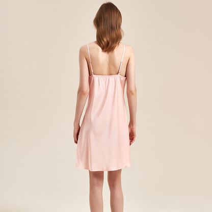 2024 summer silky draped ice silk suspender nightgown—206