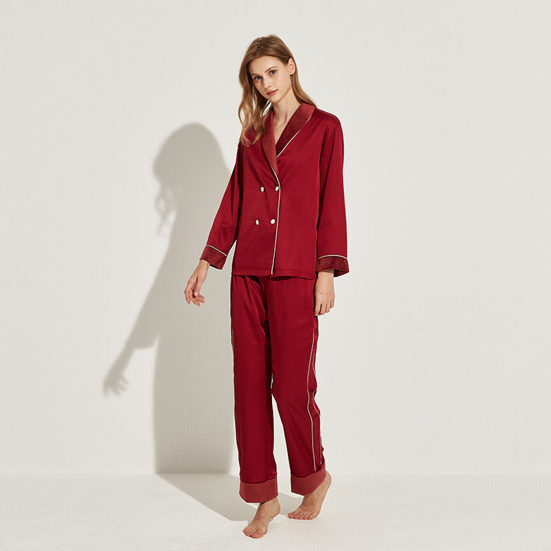 Fleece-Lined Thickened Homewear Long-Sleeve Set