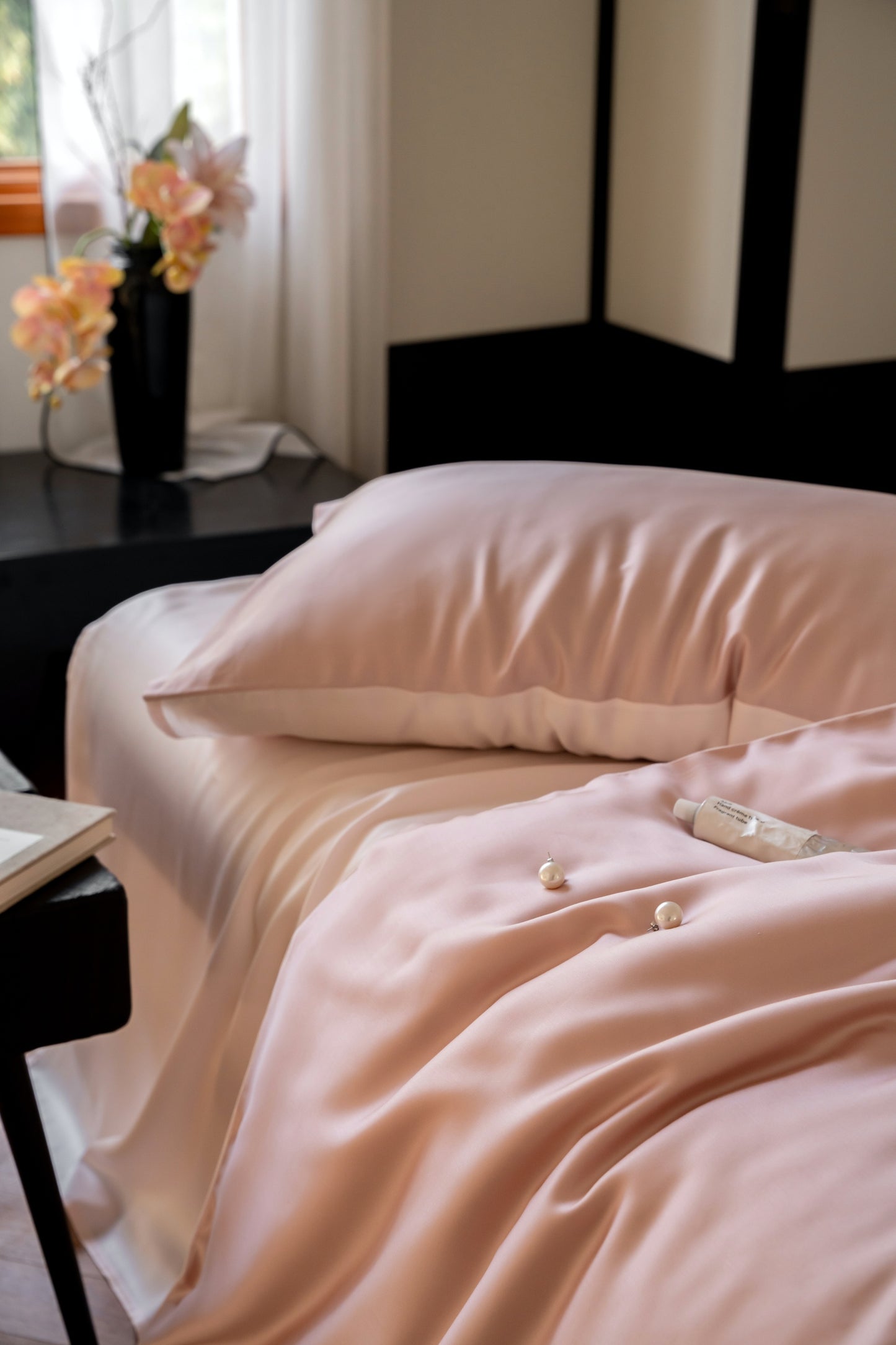 60s Tencel Premium Color 4-Piece Bedding Set, cool and silky For Sleeping Bare——09