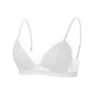 French Style Silk Triangle Cup Lace Sexy Ultra-Thin Mulberry Silk Small Bust Bra—05