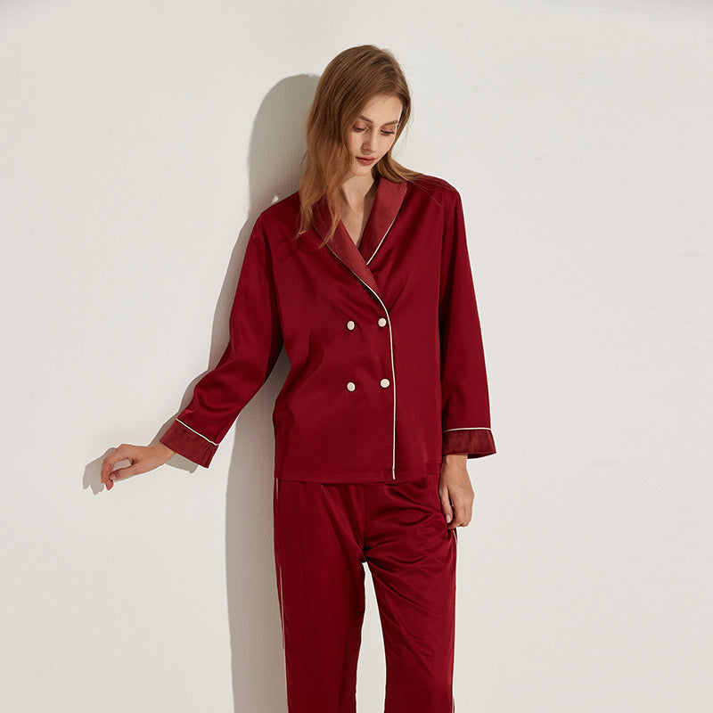 Fleece-Lined Thickened Homewear Long-Sleeve Set