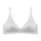 Satin Underwear – Slim Straps, Seamless Triangle Bralette for Small Chest, Wire-Free Bra