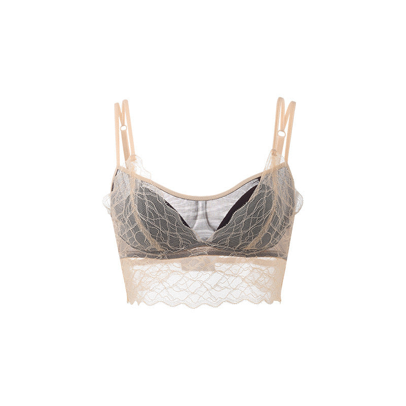 French-style 100 mulberry silk bra