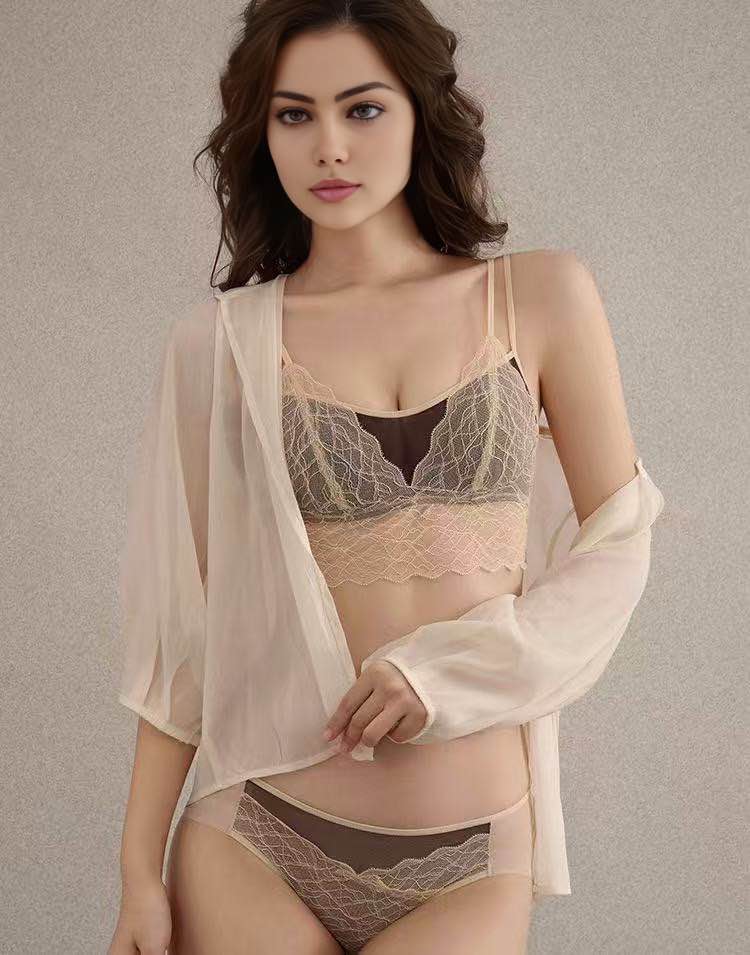 French-style 100 mulberry silk bra