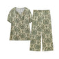 Forest-Inspired Cotton Sateen Pajama Set – Long Sleeve
