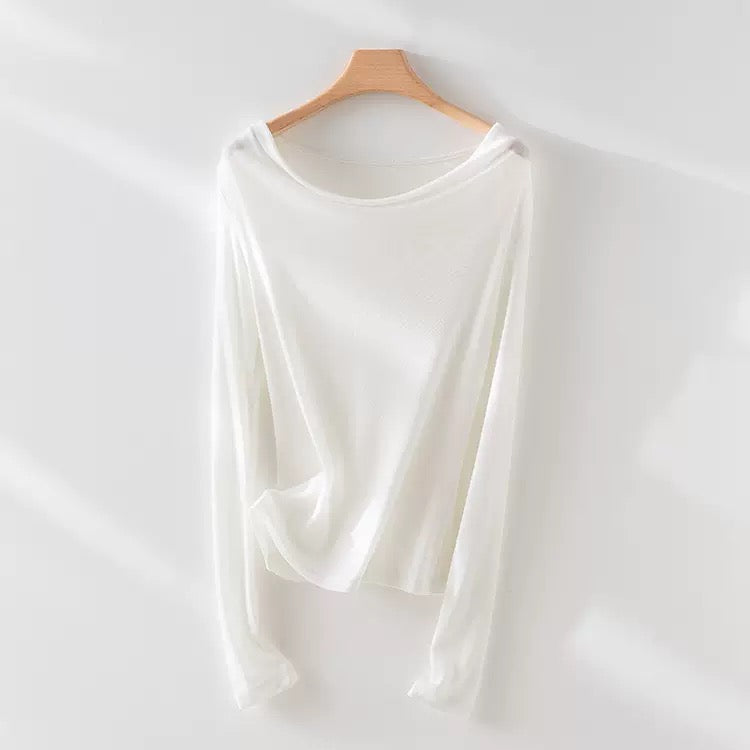 Skin-Soft TENCEL™ & Wool Blend Top – Lightweight Early-Fall Layer