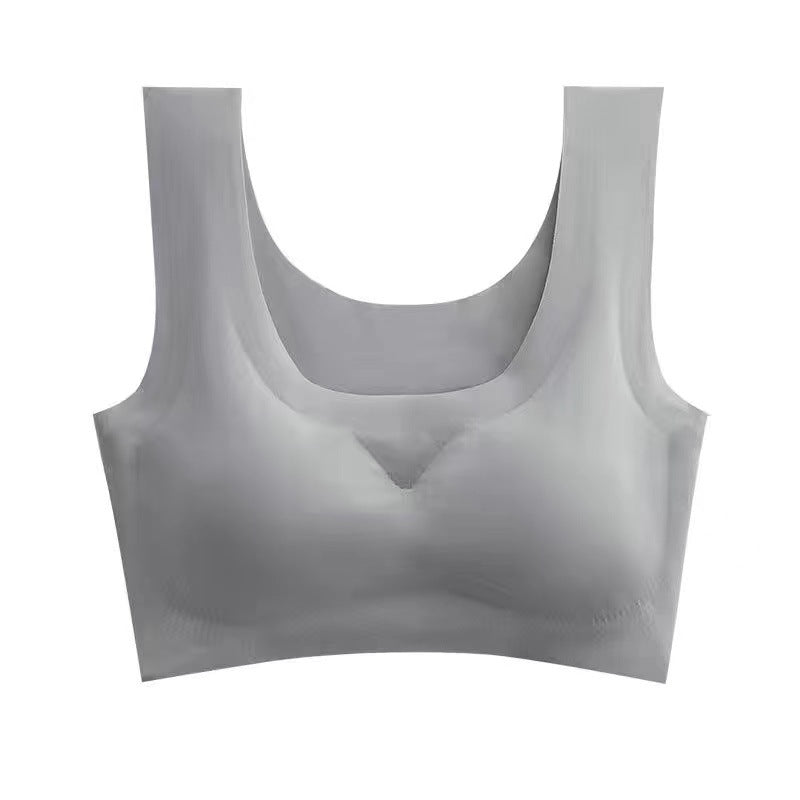 202408One-piece seamless natural feel bra wireless support, suitable for sports and sleep