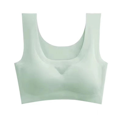 202408One-piece seamless natural feel bra wireless support, suitable for sports and sleep