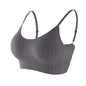 202401Adjustable strap seamless anti-slip Bra featuring a push-up wrap design, wireless support