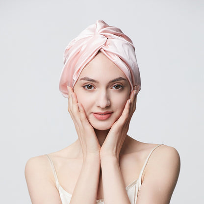 Anti-hair drop 100% mulberry silk multi-color shower cap