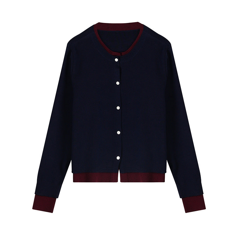 Color-block wool sweater