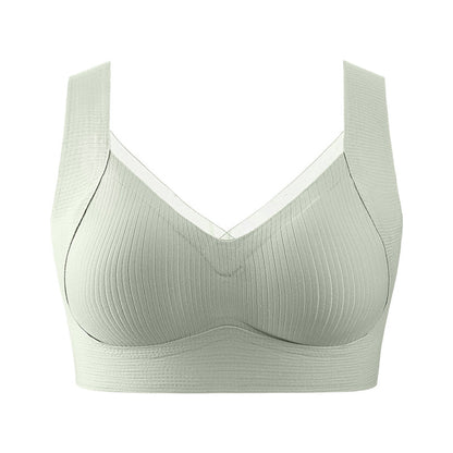 202408Anti-gravity lifting mesh wireless bra , push-up effect, and side breast support