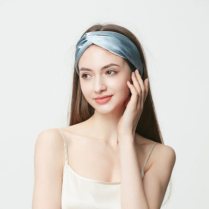 19mm Mulberry Silk Double-layer Headband Hair Tie Hair Hoop Facial——Multiple Color