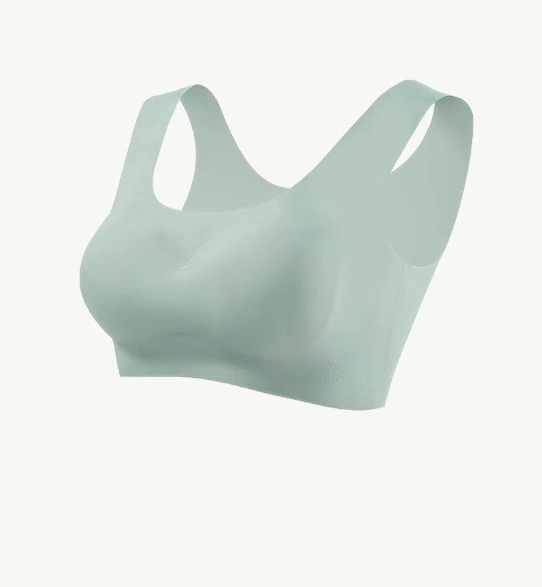 202408One-piece seamless natural feel bra wireless support, suitable for sports and sleep