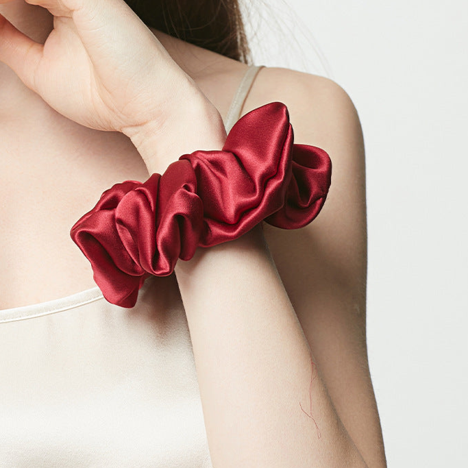 100% Mulberry Silk 19 Momme Hair Tie - High-End Hairband, Gentle on Hair, No Snagging