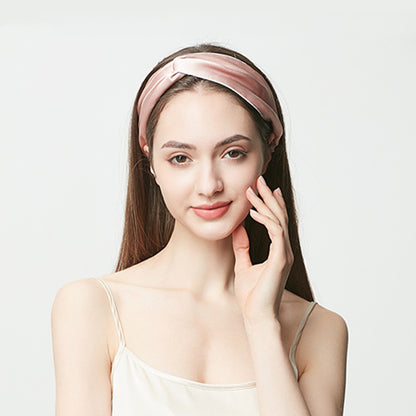 19mm Mulberry Silk Double-layer Headband Hair Tie Hair Hoop Facial——Multiple Color