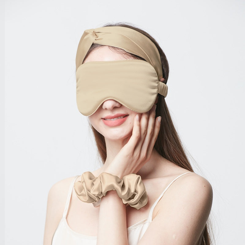 New* 100% Silk Eye Mask - Dark Colors——Earth Tones