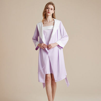 Rhinestone silky luxury robe