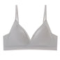 Triangle Cup Thin Bra with Seamless Design and Removable Pads, Made of Mulberry Silk—S03