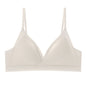 Triangle Cup Thin Bra with Seamless Design and Removable Pads, Made of Mulberry Silk—S03