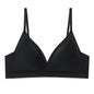 Triangle Cup Thin Bra with Seamless Design and Removable Pads, Made of Mulberry Silk—S03